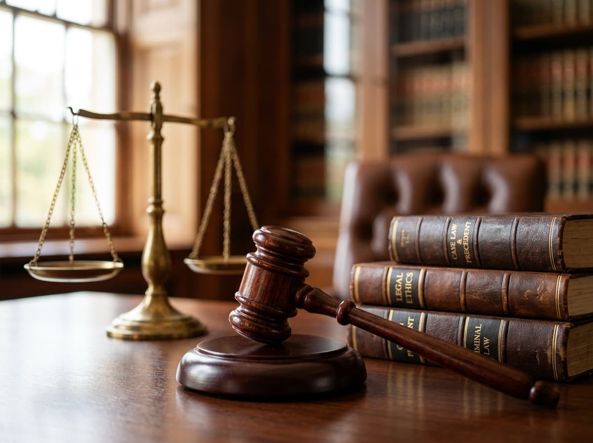 Legal Gavel, Scales of Justice and Law Reports